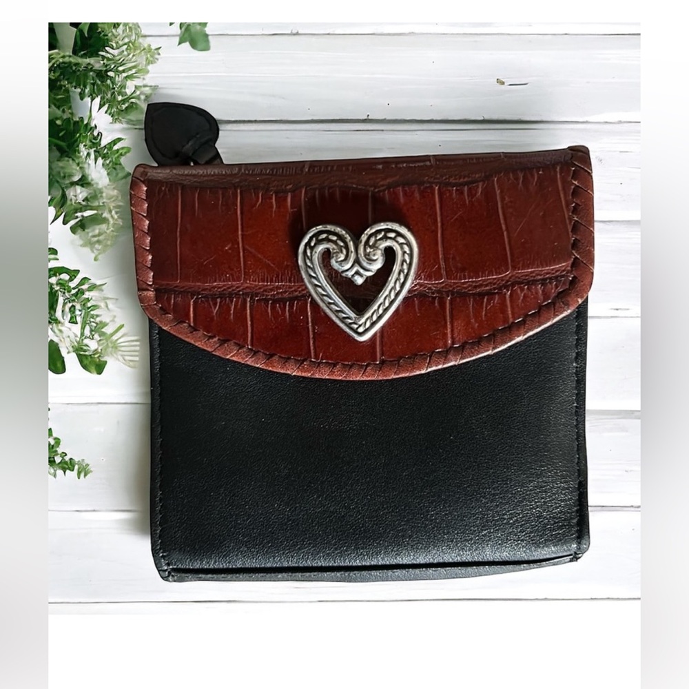 Vintage Brighton Mini Wallet Black Leather